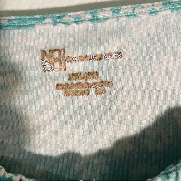 No Boundaries woman mini prairie dress size XXL over the shoulder mint floral - Picture 5 of 11